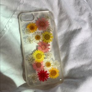 iPhone 8 clear flower case